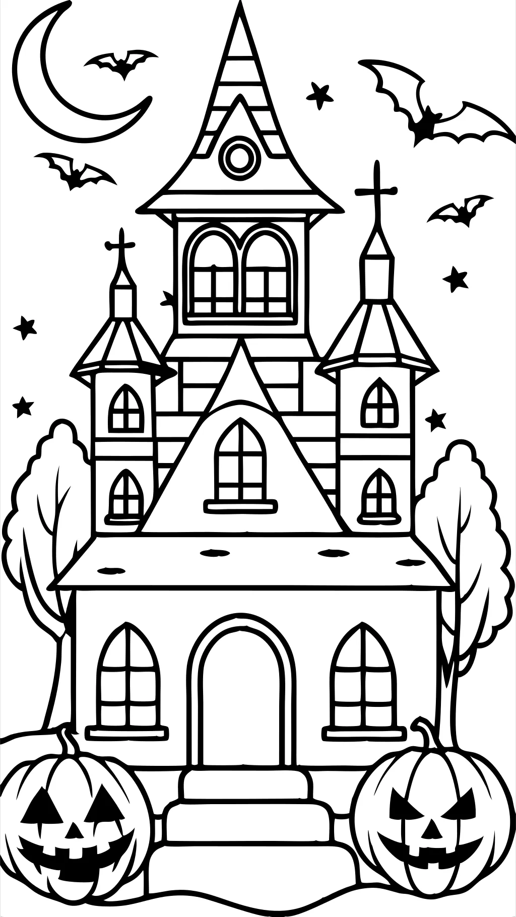 halloween coloring pages haunted house